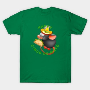 happy cinco de mayo rat mexican T-Shirt